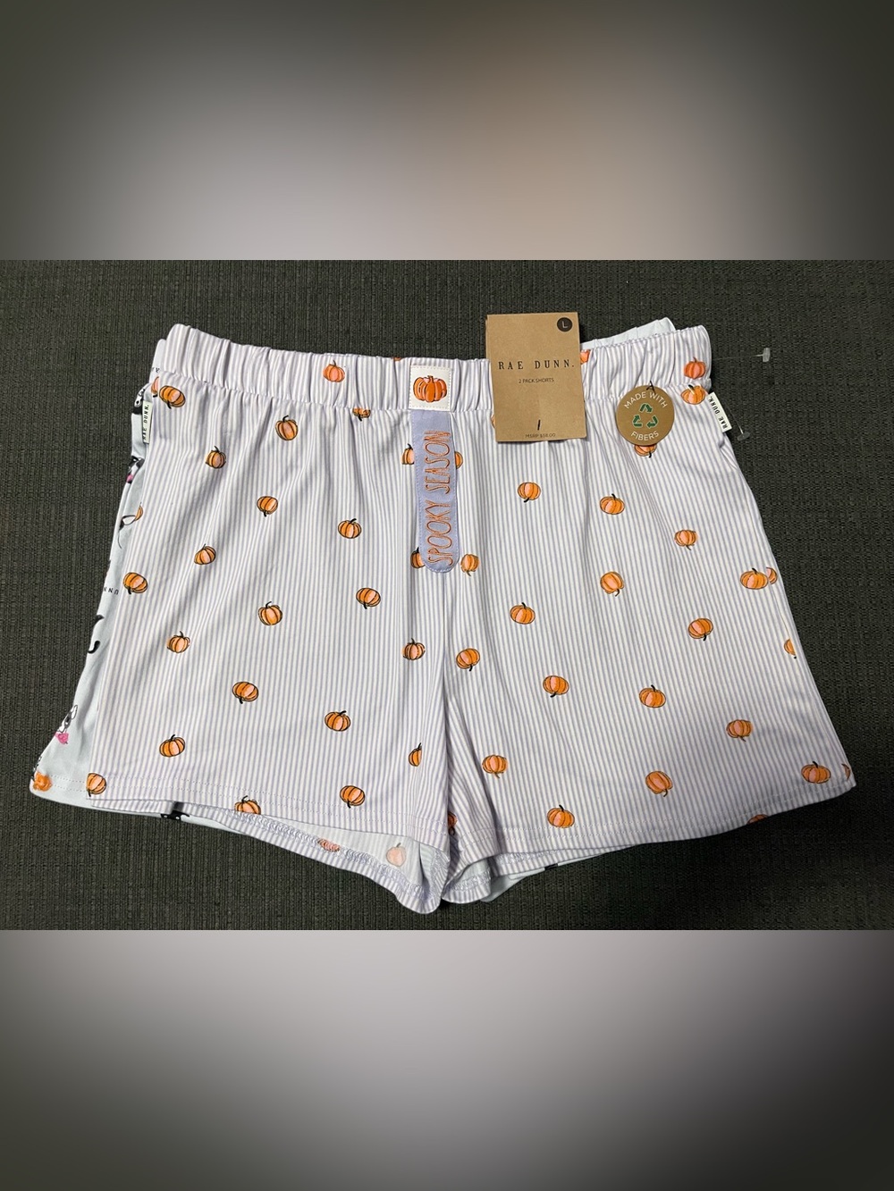 Rae Dunn Halloween Pumpkin and Dogs Lounge Sleep Shorts